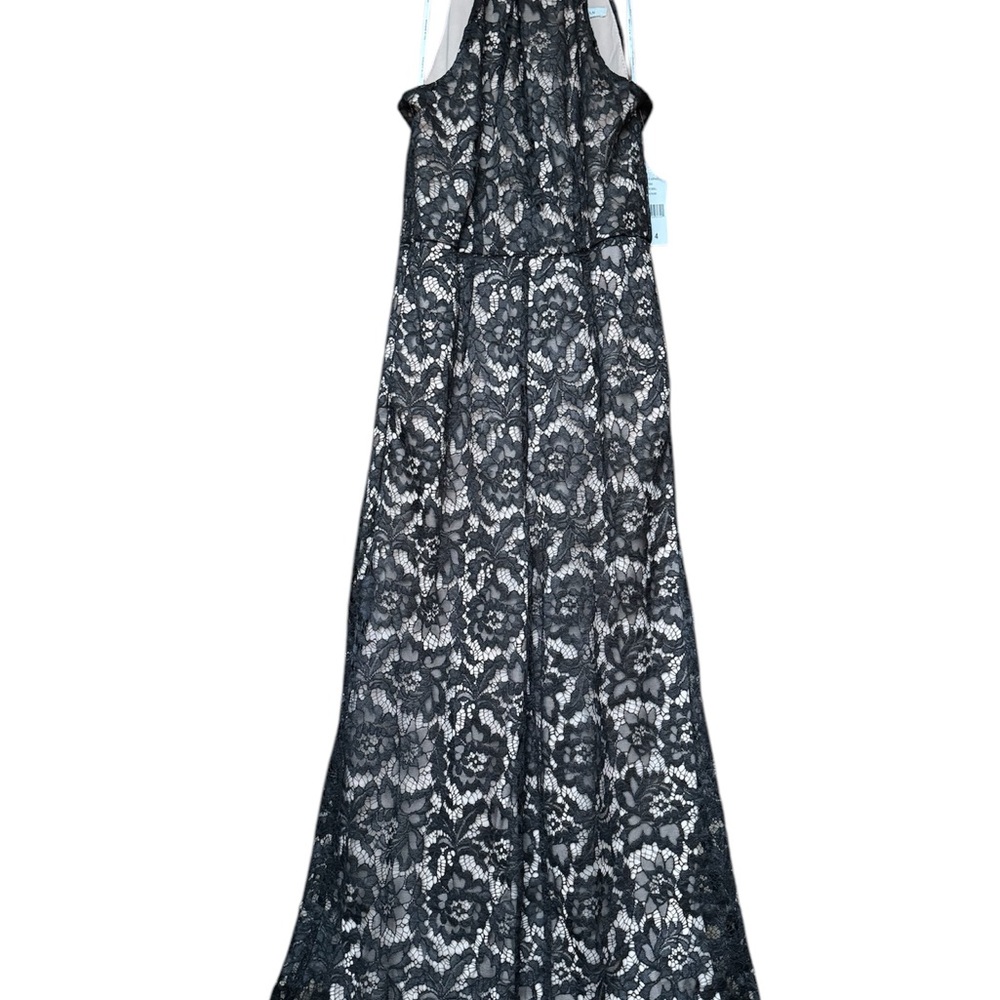julia jordan Women's Lace Twist-Neck Wide-Leg Jumpsuit